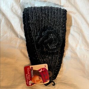 D&Y Hand Knit Wool Headwrap - Red and Purple